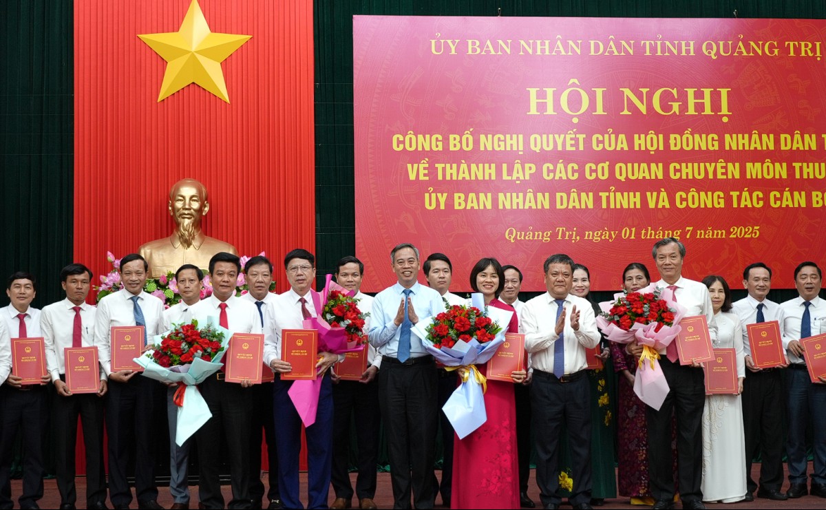 Quảng Trị: Công bố bộ máy tổ chức mới sau sáp nhập tỉnh