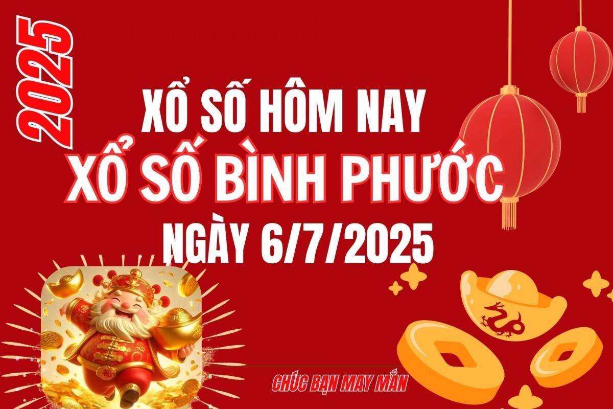 XSBP 5/7, Kết quả xổ số Bình Phước hôm nay 5/7/2025, trực tiếp XSBP ngày 5 tháng 7