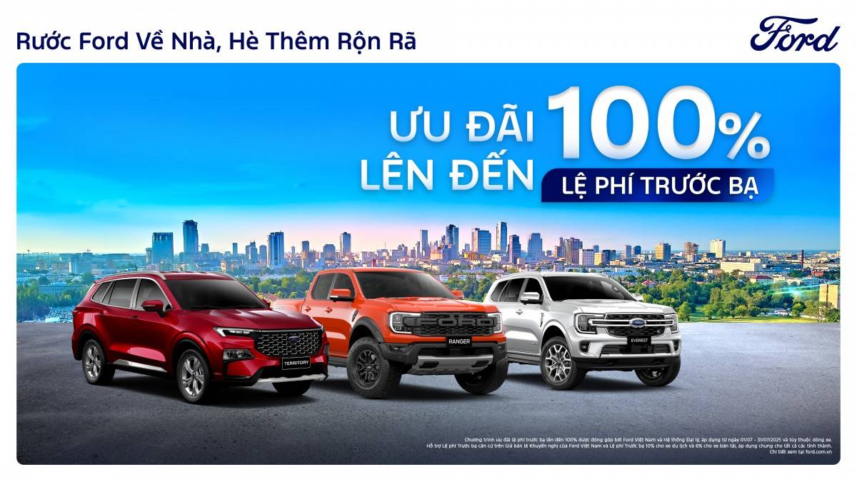 Ford Việt Nam triển khai chương trình khuyến mãi tháng 7 lên đến 89 triệu đồng