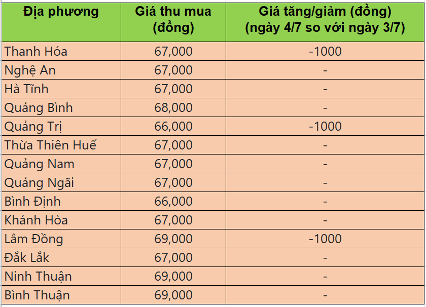 Bảng giá heo hơi tại miền Trung - Tây nguyên hôm nay 4/7/2025