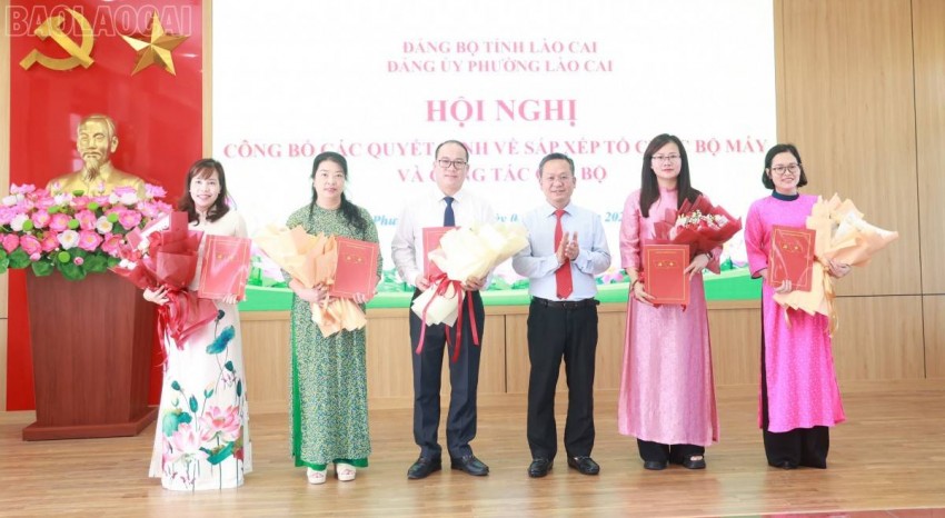 Phường Lào Cai kiện toàn tổ chức bộ máy, sẵn sàng bước vào giai đoạn phát triển mới