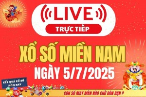 TRỰC TIẾP: Kết quả Xổ số miền Nam hôm nay 5/7/2025 - XSMN 5/7 - XSMN thứ Bảy cập nhật mới nhất