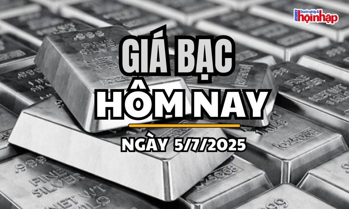 Giá bạc hôm nay 5/7/2025: Giá bạc tiếp đà tăng nhẹ