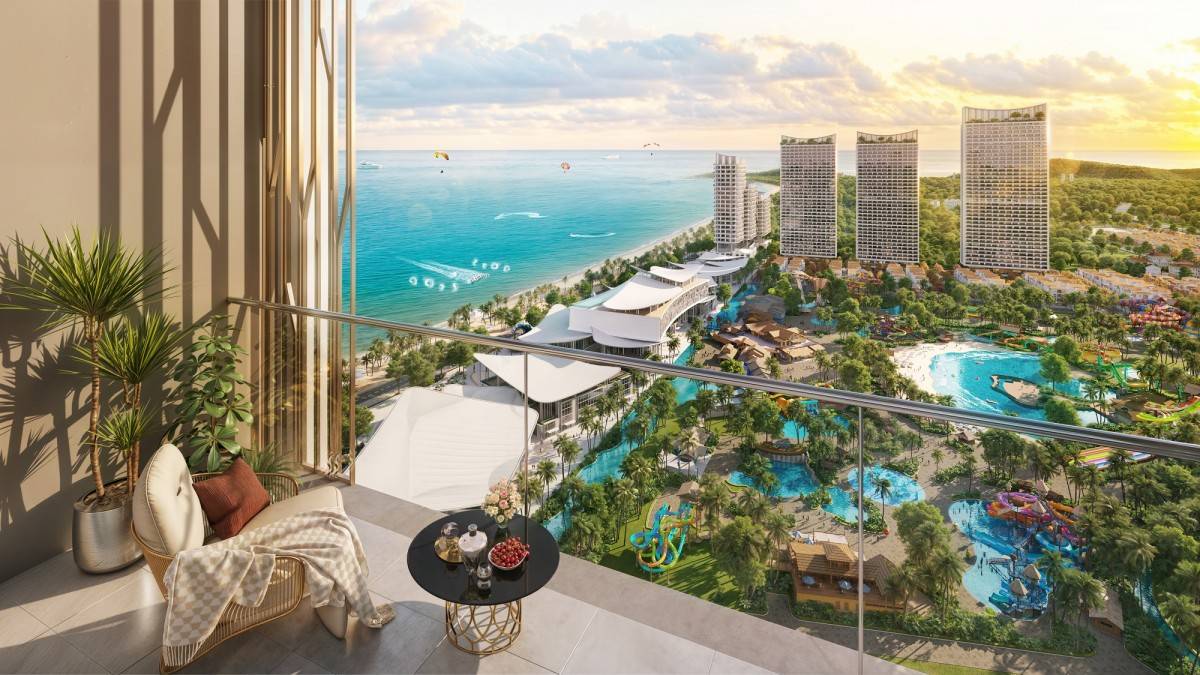 Căn hộ Blanca sở hữu tầm nhìn hướng biển và toàn cảnh công viên nước Sun World.