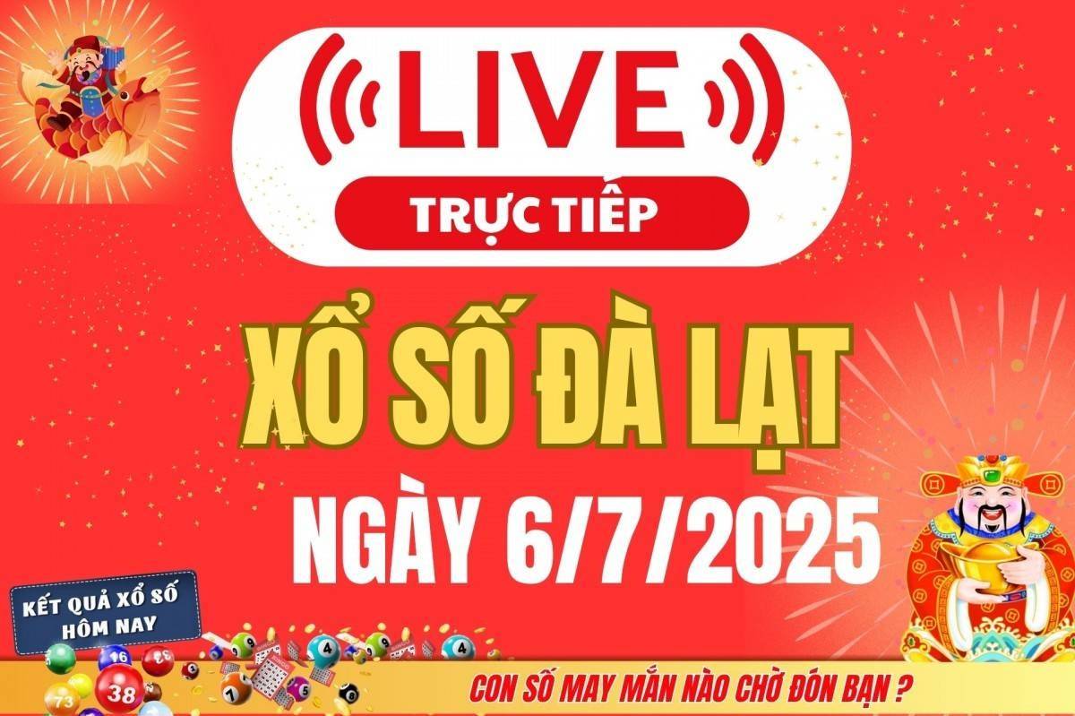 TRỰC TIẾP: Xổ số Đà Lạt hôm nay ngày 6/7/2025 - XSLA 6/7 - Kết quả xổ số Đà Lạt hôm nay