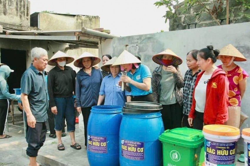 Lan tỏa mô hình xử lý rác hữu cơ bằng men vi sinh IMO tại Bắc Ninh
