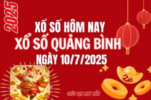XSQB 10/7, Kết quả xổ số Quảng Bình hôm nay 10/7/2025, Trực tiếp XSQB ngày 10 tháng 7