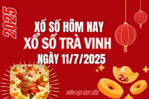 XSTV 11/7, Kết quả xổ số Trà Vinh hôm nay 11/7/2025, Trực tiếp XSTV ngày 11 tháng 7