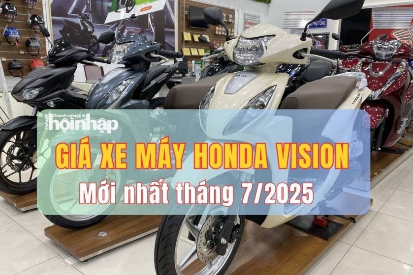 Giá xe máy Honda Vision mới nhất tháng 7/2025 giảm nhẹ 1 triệu: Đại lý chỉ “đội” 4,2-5,7 triệu so với niêm yết