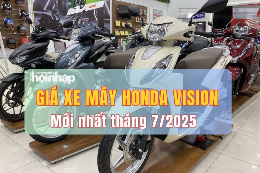 Giá xe máy Honda Vision mới nhất tháng 7/2025 giảm nhẹ 1 triệu: Đại lý chỉ “đội” 4,2-5,7 triệu so với niêm yết