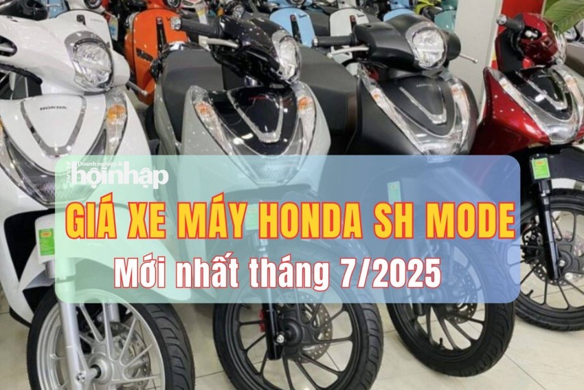 Giá xe máy Honda SH Mode mới nhất tháng 7/2025 tiếp tục giảm, chênh so với niêm yết từ 7,2-8,6 triệu đồng