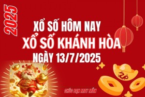 XSKH 13/7, Kết quả xổ số Khánh Hòa hôm nay 13/7/2025, Trực tiếp XSKH ngày 13 tháng 7