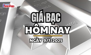 Giá bạc hôm nay 9/7/2025: Giá bạc trong nước và thế giới cùng giảm nhẹ