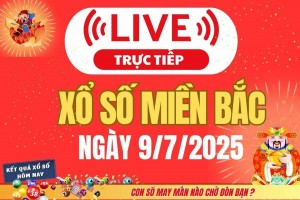 TRỰC TIẾP: Kết quả Xổ số miền Bắc hôm nay 9/7/2025 - XSMB 9/7 - xổ số hôm nay ngày 9 tháng 7