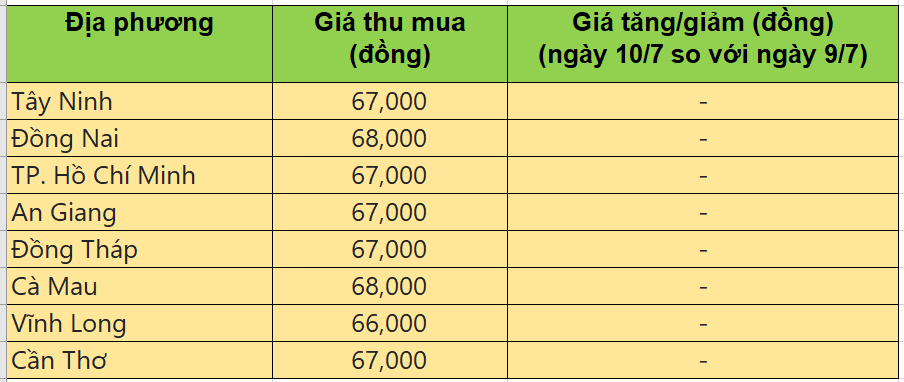 Bảng giá heo hơi tại miền Nam hôm nay 10/7/2025