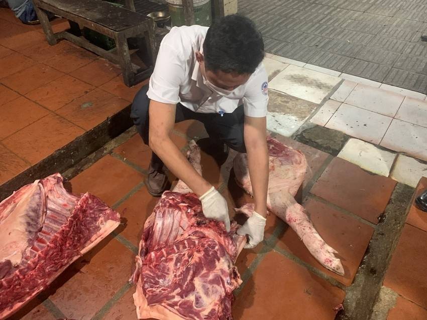 Huế: Tăng đột biến ca mắc liên cầu lợn, kiểm tra đột xuất lò mổ ban đêm để siết chặt phòng dịch