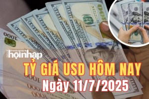 Tỷ giá USD hôm nay 11/7/2025: Phiên thứ ba liên tiếp, đồng USD tăng giá