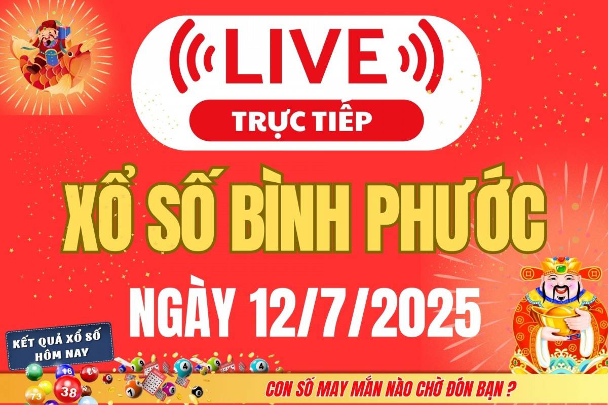 TRỰC TIẾP: Xổ số Bình Phước hôm nay ngày 5/7/2025 - XSBP 5/7 - Kết quả xổ số Bình Phước hôm nay