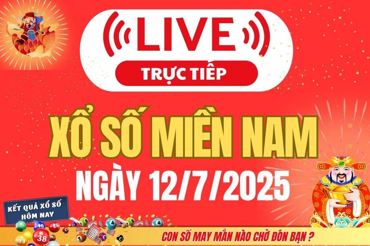 TRỰC TIẾP: Kết quả Xổ số miền Nam hôm nay 12/7/2025 - XSMN 12/7 - XSMN thứ Bảy cập nhật mới nhất