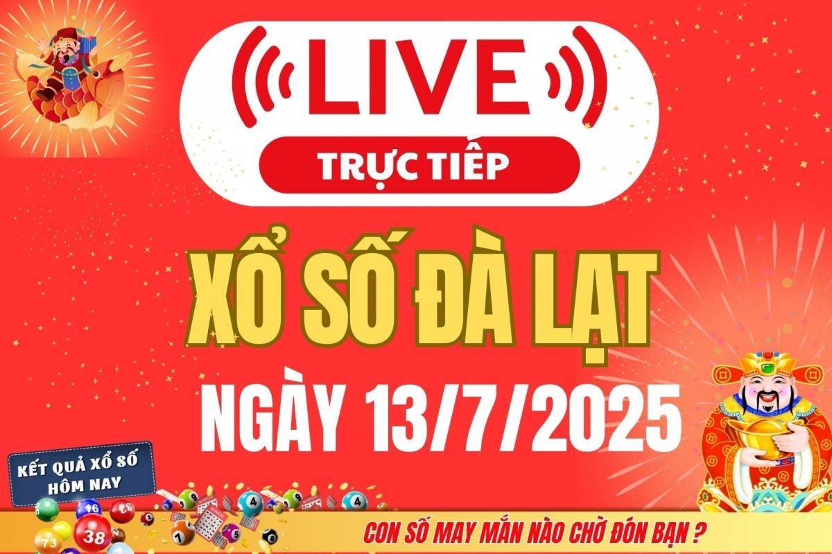 TRỰC TIẾP: Xổ số Đà Lạt hôm nay ngày 13/7/2025 - XSLA 13/7 - Kết quả xổ số Đà Lạt hôm nay