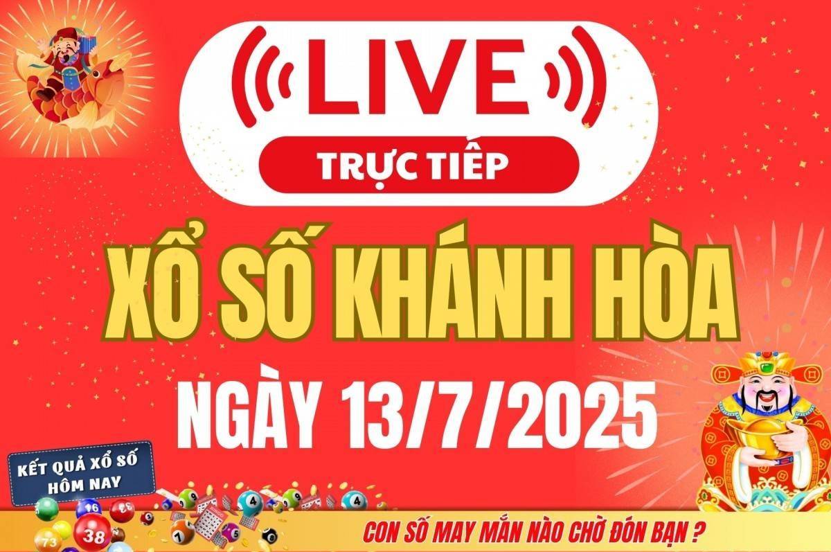TRỰC TIẾP: Xổ số Khánh Hòa hôm nay ngày 13/7/2025 - XSKH 13/7 - Kết quả xổ số Khánh Hòa hôm nay