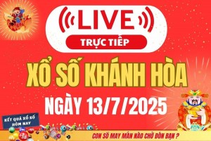 TRỰC TIẾP: Xổ số Khánh Hòa hôm nay ngày 13/7/2025 - XSKH 13/7 - Kết quả xổ số Khánh Hòa hôm nay