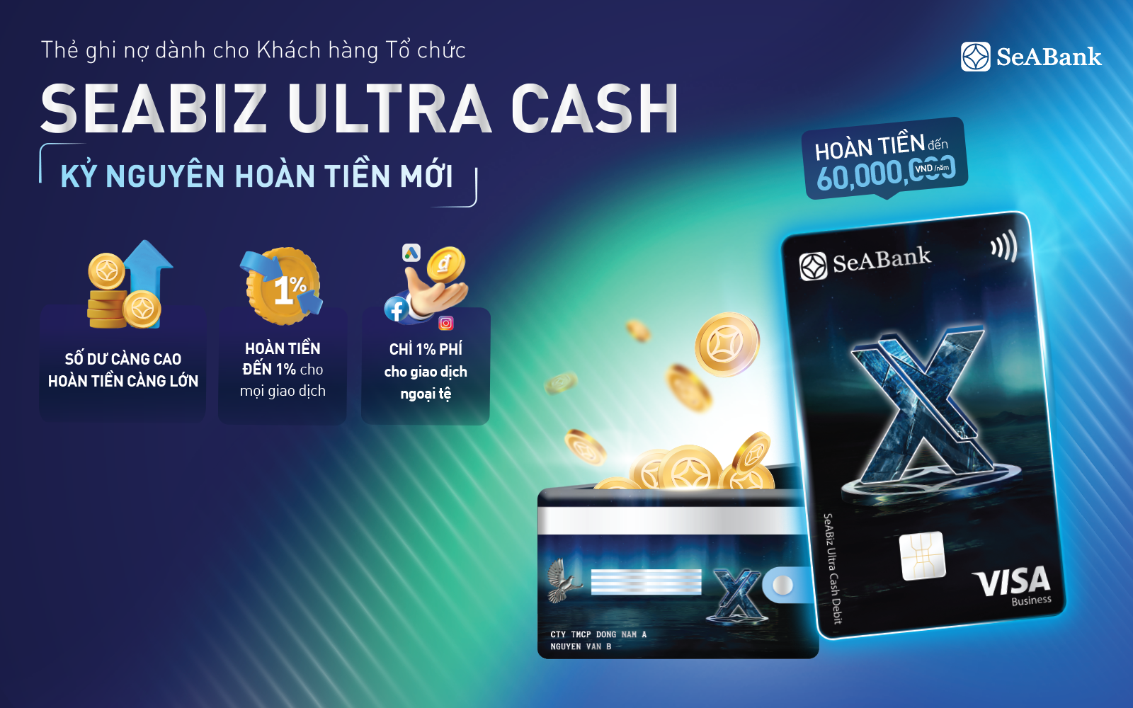Thẻ SeABiz Ultra Cash của SeABank: “Lợi ích kép” cho doanh nghiệp