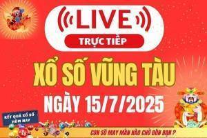 TRỰC TIẾP: XSVT 15/7 - Xổ số Vũng Tàu hôm nay ngày 15/7/2025 -  Kết quả xổ số Vũng Tàu hôm nay
