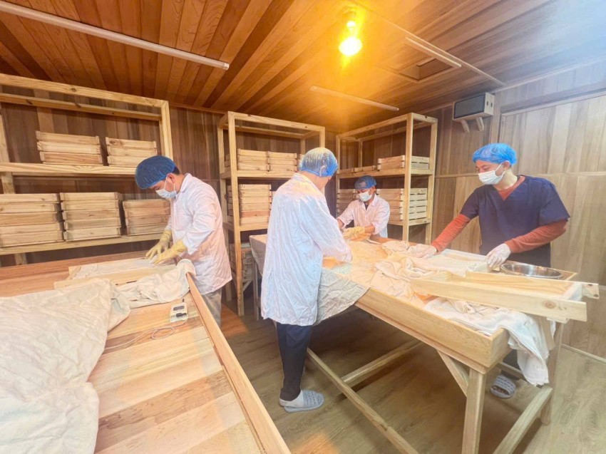 Đội ngũ công nhân Ngọc Thái kiểm tra sản phẩm KomeKojimeKoji 