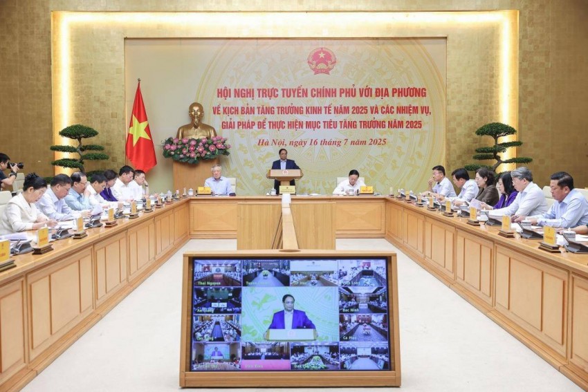 16-7, Thủ tướng Phạm Minh Chính chủ trì Hội nghị trực tuyến Chính phủ với địa phương về kịch bản tăng trưởng kinh tế năm 2025 và các nhiệm vụ, giải pháp để thực hiện mục tiêu tăng trưởng năm 2025.