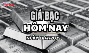 Giá bạc hôm nay 18/7/2025: Giá bạc trong nước và thế giới tiếp đà tăng nhẹ