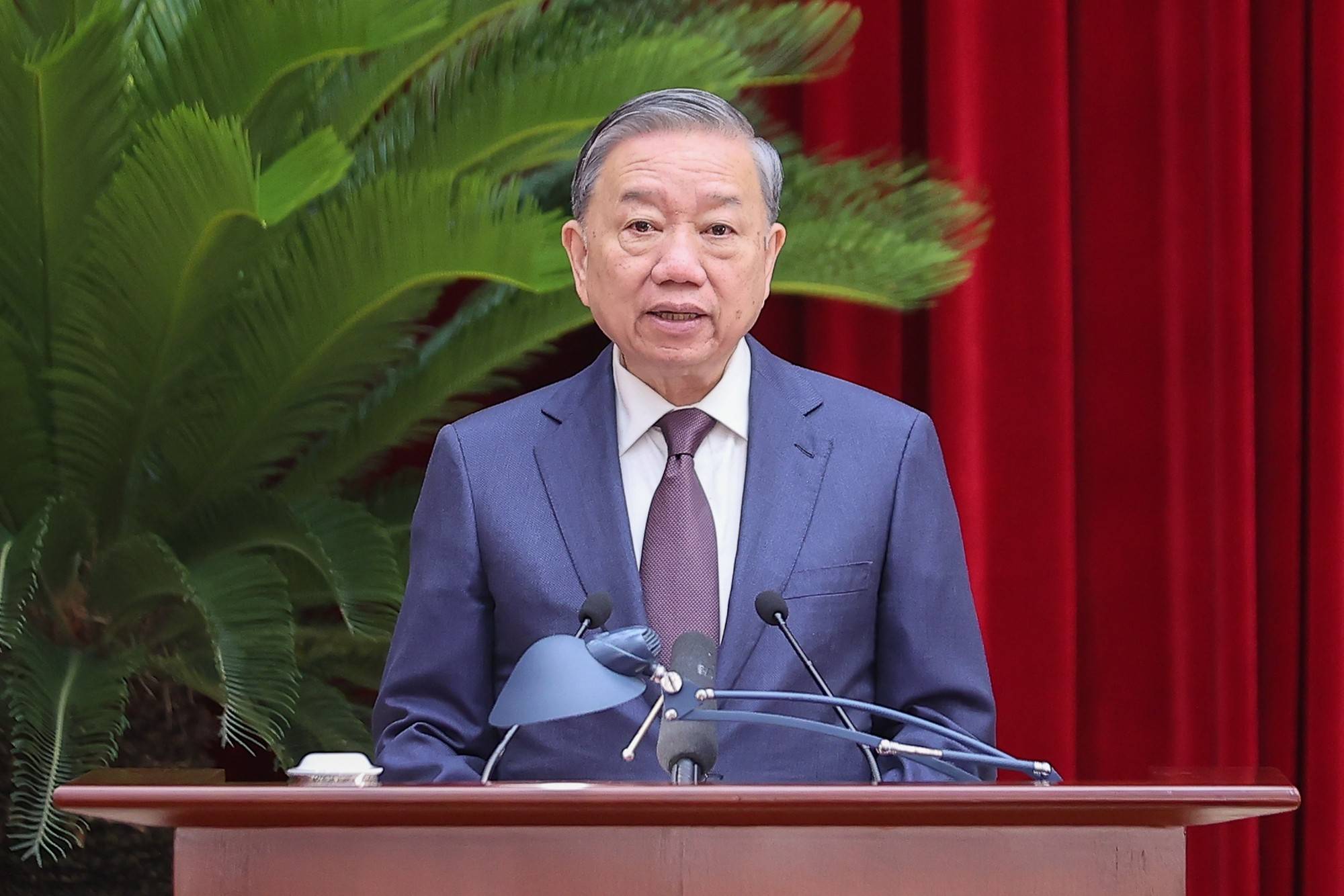 Tổng Bí thư Tô Lâm phát biểu khai mạc Hội nghị - Ảnh VGP/Nhật Bắc