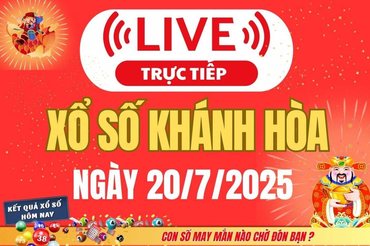 TRỰC TIẾP: Xổ số Khánh Hòa hôm nay ngày 20/7/2025 - XSKH 20/7 - Kết quả xổ số Khánh Hòa hôm nay