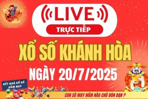 TRỰC TIẾP: Xổ số Khánh Hòa hôm nay ngày 20/7/2025 - XSKH 20/7 - Kết quả xổ số Khánh Hòa hôm nay