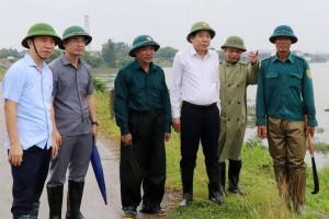 Bí thư Tỉnh ủy Bắc Ninh kiểm tra công tác ứng phó với bão số 3