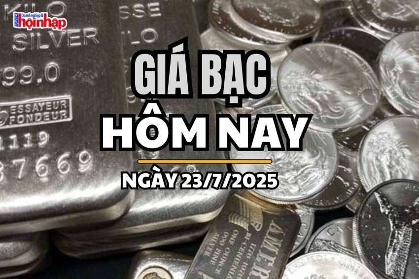 Giá bạc hôm nay 23/7/2025: Giá bạc trong nước tăng mạnh, thế giới áp sát đỉnh 14 năm Giá bạc hôm nay 23/7/2025: Giá bạc trong nước tăng mạnh, thế giới áp sát đỉnh 14 năm