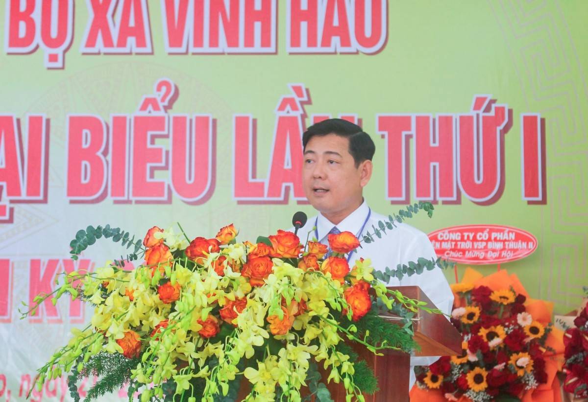 Xã Vĩnh Hảo tổ chức Đại hội Đảng bộ lần thứ I: Quyết tâm phát triển toàn diện, bền vững