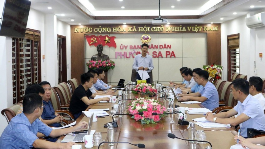 Lãnh đạo tỉnh Lào Cai kiểm tra ứng phó bão số 3 tại phường Sa Pa, xã Tả Van và xã Tả Phìn