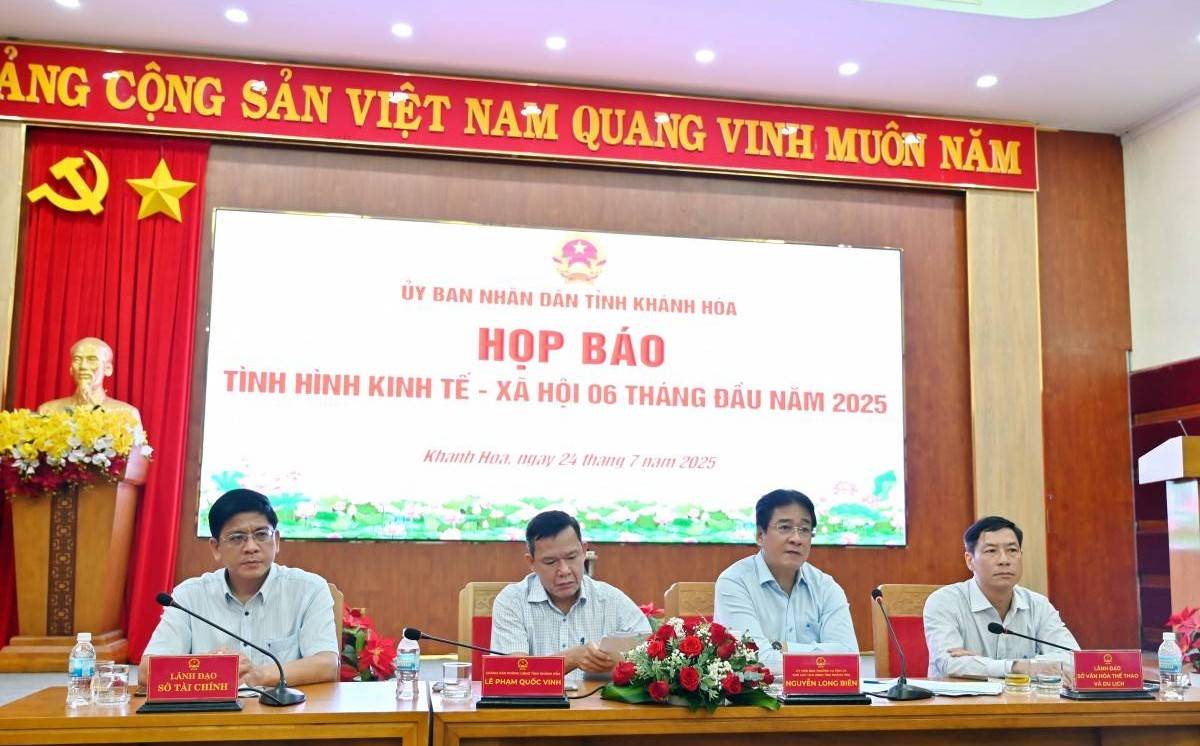 Khánh Hòa: GRDP tăng 7,33%, thu ngân sách đạt 15.390 tỷ đồng trong 6 tháng đầu năm 2025