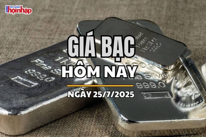 Giá bạc hôm nay 25/7/2025: Giá bạc trong nước và thế giới đồng loạt giảm