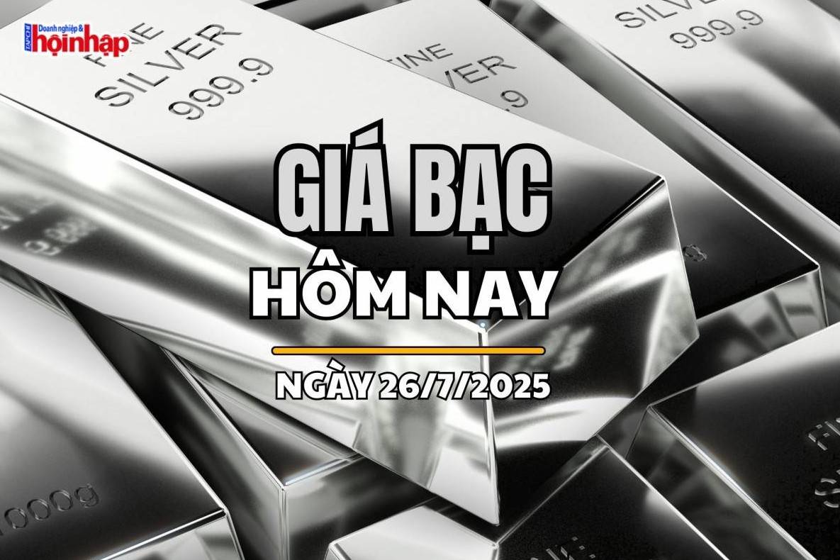Giá bạc hôm nay 26/7/2025: Giá bạc đi ngang sau chuỗi tăng mạnh, lực chốt lời hạ nhiệt
