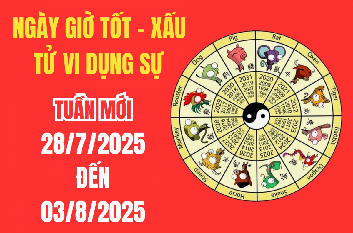 Xem ngày giờ tốt xấu – Tử vi tuần mới từ 28/7 - 03/8/2025: Ngày giờ tốt xấu cho khai trương, xuất hành và ký kết hợp đồng