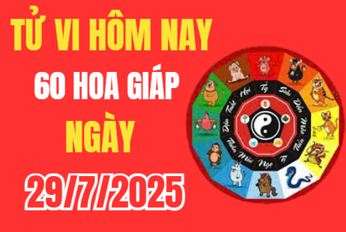 Tử vi 12 con giáp hôm nay ngày 29/7/2025: Con giáp nào có một ngày vui vẻ và nhiều năng lượng tích cực?