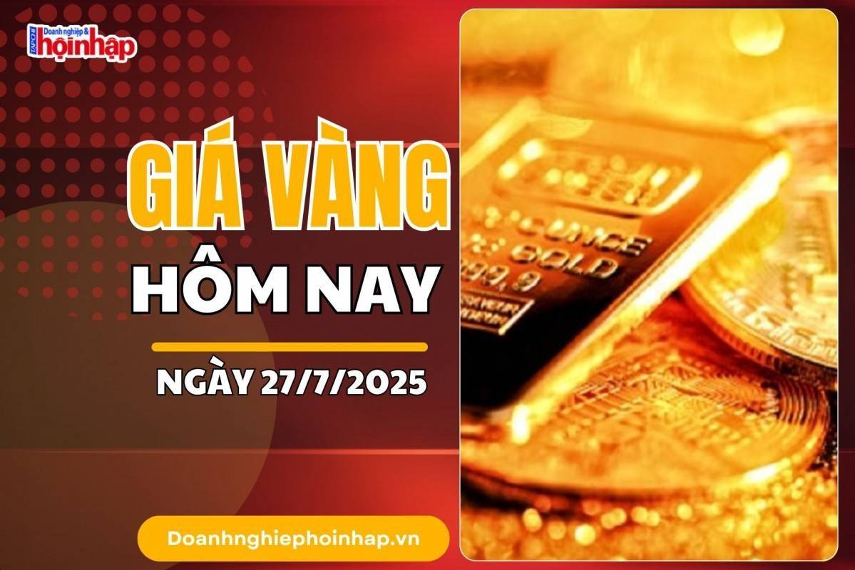 Giá vàng hôm nay 27/7: Vàng nhẫn giảm mạnh nhất 1,2 đồng/lượng