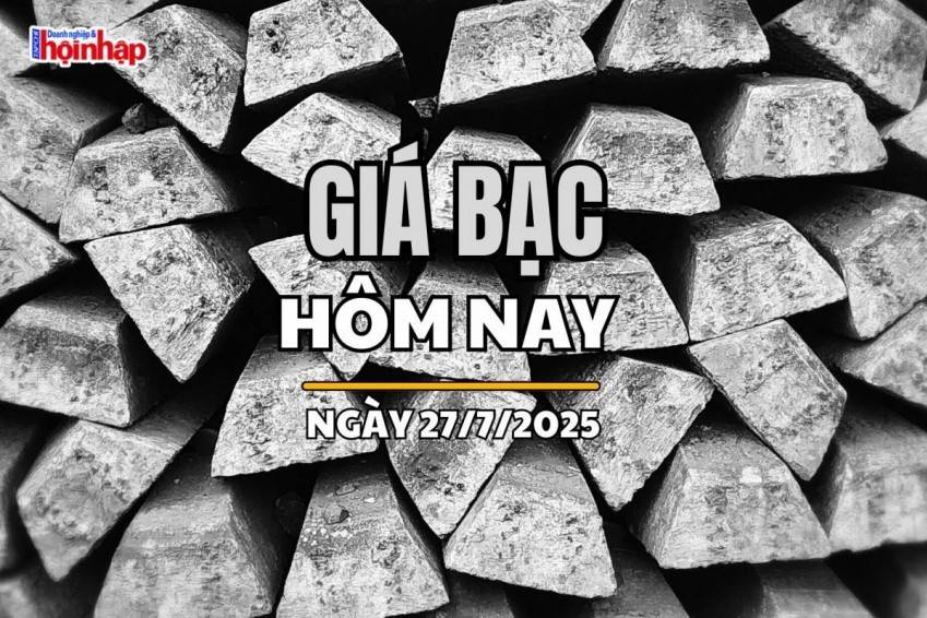 Giá bạc hôm nay 27/7/2025: Thị trường bạc lao dốc, giá giảm đồng loạt trên cả nước