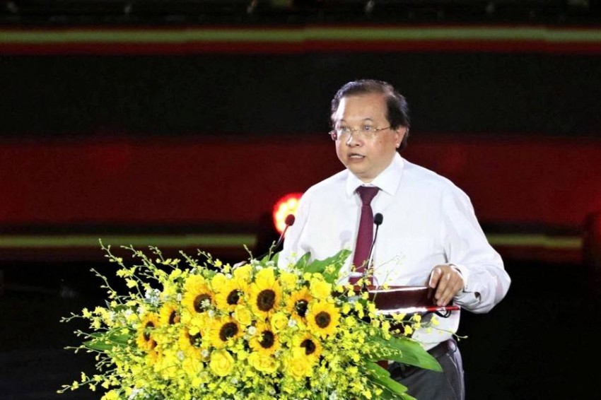 Ông Tạ Quang Đông, Thứ trưởng Bộ VHTTDL phát biểu khai mạc chương trình.