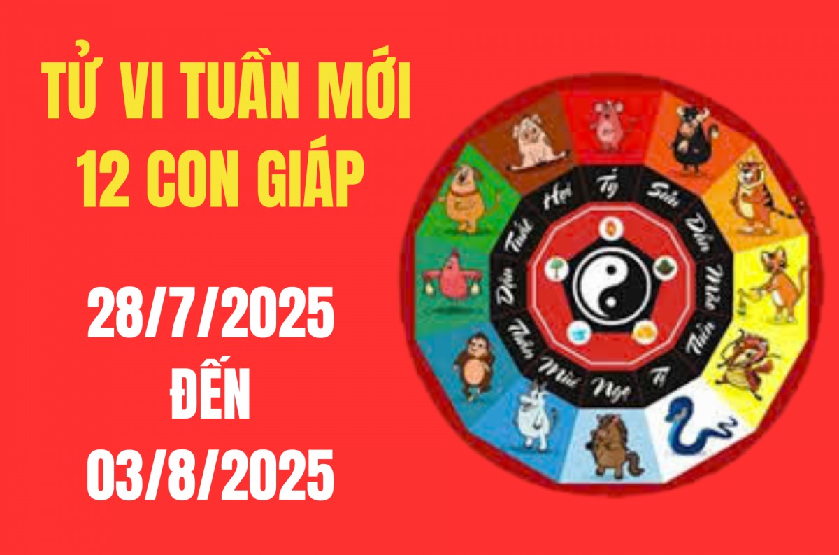 Tử vi tuần mới 12 con giáp từ 28/7 – 3/8/2025: Sao tốt chiếu mệnh, 12 con giáp dễ thu hút tài lộc bất ngờ