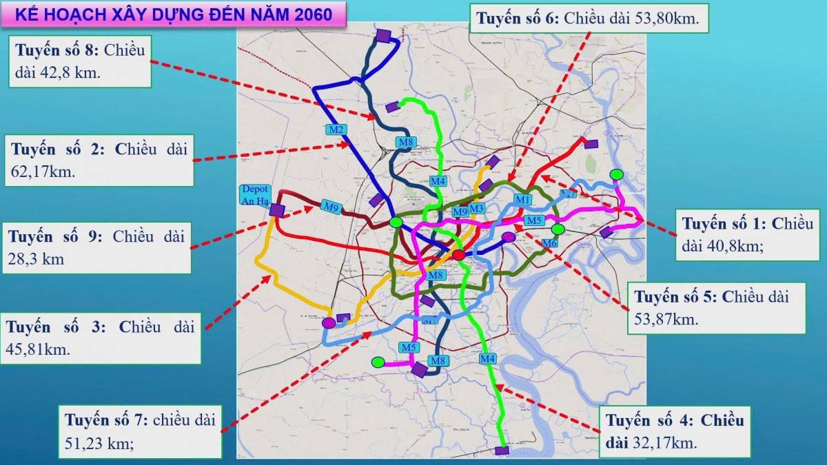 TP. Hồ Chí Minh: Mục tiêu đến năm 2035 hoàn thành 355km đường sắt đô thị