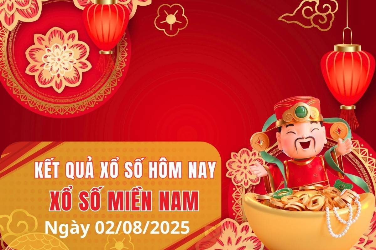 XSMN 2/8, Kết quả xổ số miền Nam hôm nay 2/8/2025, Trực tiếp XSMN ngày 2 tháng 8