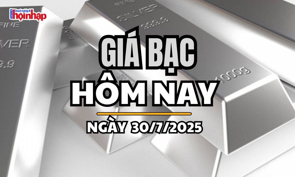 Giá bạc hôm nay 30/7/2025: Giá bạc đi lên nhẹ, thị trường giữ nhịp tăng ổn định